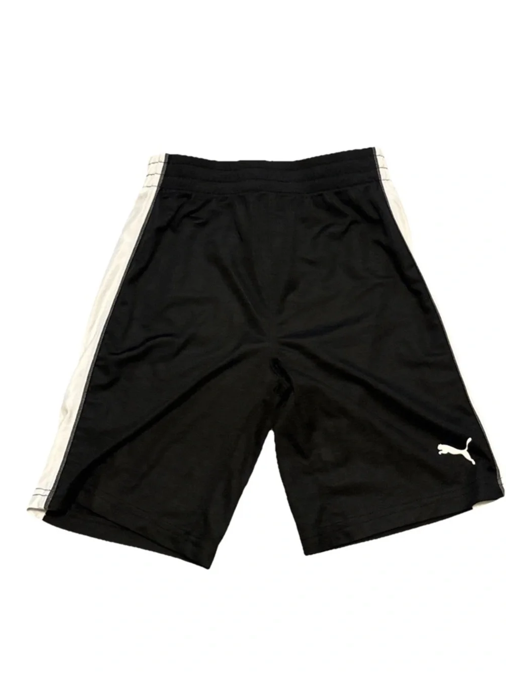 (2) PUMA boys T-shirts & Athletic Shorts Sets Big Logo Sage White Black Size 7 - Picture 8 of 16